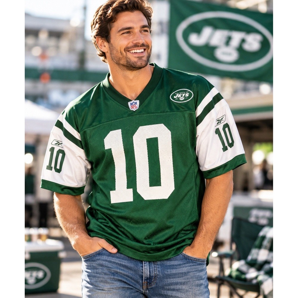 Chad Pennington #10 New York Jets Reebok NFL Jersey Green Men's XL